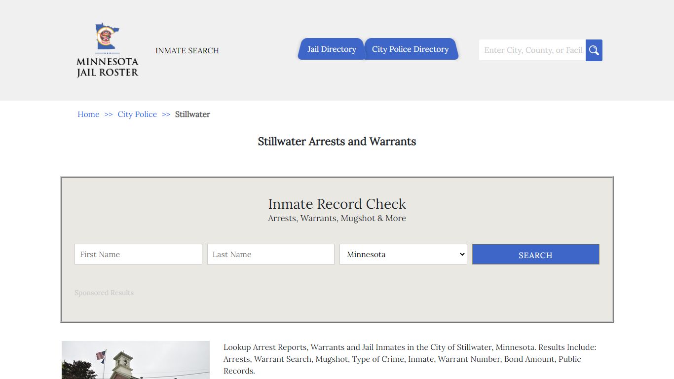 Stillwater Arrests and Warrants | Jail Roster Search