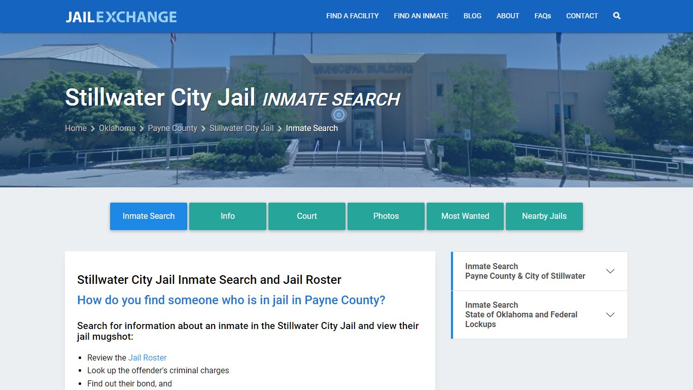 Inmate Search: Roster & Mugshots - Stillwater City Jail, OK